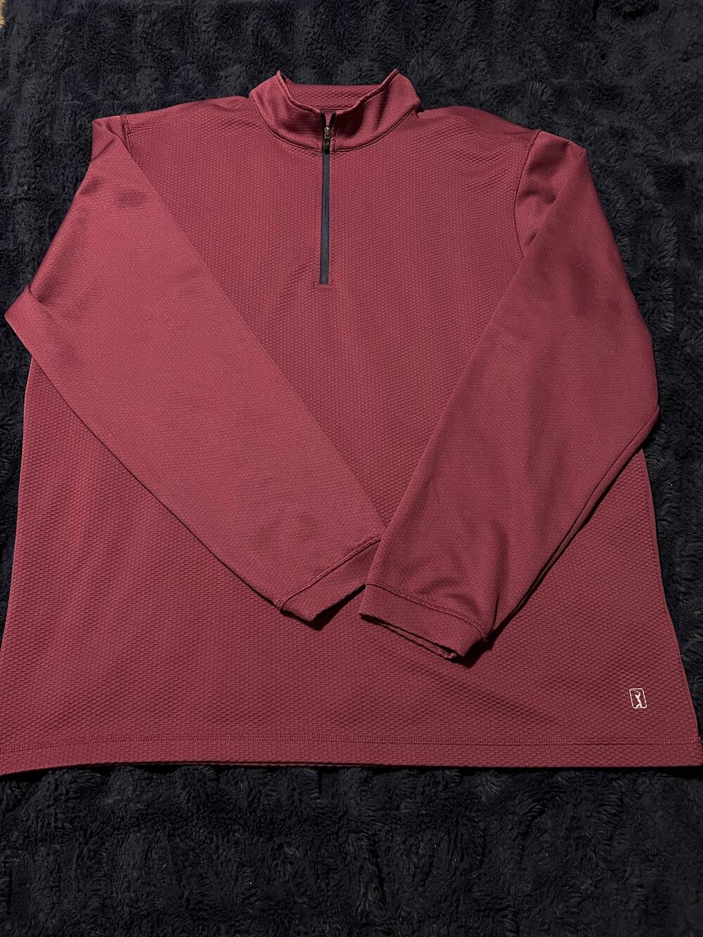 PGA TOUR Men’s XXL 1/4 Zip Golf Pullover Long Sleeve Performance Plum